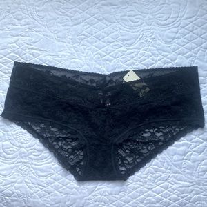 aerie Black Lace Panties Sz L NWT